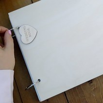 소박한 검정색 나무 결혼식 게스트 북 메모리 새김 커스텀, 04 Book-50Black Sheets_02 A4