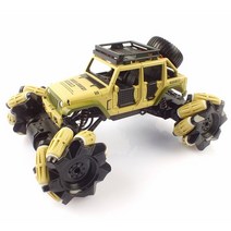 레프리카 크라토스 4륜구동 드리프트 레이싱 메카넘 휠 옐로우 RC카
