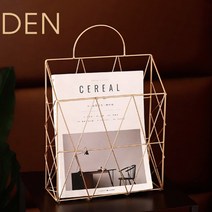 골드 매거진랙 잡지렉 카다로그꽃이 스틸 잡지 꽂이, 화이트