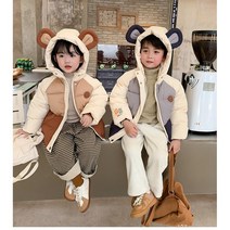 곰귀모자 겨울 아동 어린이집 등원룩 남매룩 자켓 키즈 패딩