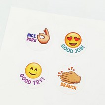 4종 표정 도무송 스티커 리뷰 이벤트 서비스 생일 축하 선물 실링 어린이집 빈티지 다꾸 답례 폰꾸 노트북 꾸미기 캐리어 텀블러 봉인 칭찬 감정 구디백 다이어리 폴꾸 스마일 원형