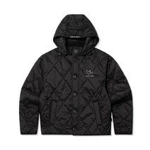 WHATITISNT 엔젤 퀼팅 후디드 자켓 블랙 MG2203JK06BK 200817