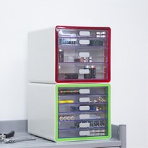 작업실 투명 책상서랍장 6단 수납정리함 공간활용 학교사무실 무인카페 병원 행정실, 1개, GREEN