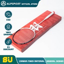 베드민턴 grommet 전체 탄소 섬유 100% ALP 8U Max 30LBS G5 오리지널 맞춤형 배드민턴 중급 및 고급 라켓 훈련, [04] 1PC 화이트