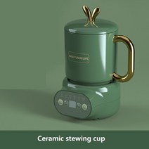 220V 600ML 미니 전기 Stewing 컵 사무실 차 죽 우유 난방 물 주전자 세라믹/유리 건강 수프 쿠커, 02 glass cup_01 220V_02 EU