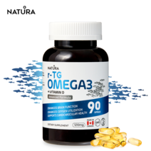 캐나다 내츄라 알티지오메가3 EPA DHA rTG오메가3 비타민D 1210mg 90정, 알티지 오메가3 90정