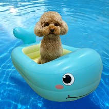 개인싸 강아지 애견 튜브 (파우치증정), 고래