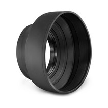 접이식 고무 렌즈 후드 캐논 니콘 소니 DSLR 카메라 용 49/52/55/58/62/67/72/77MM 필터 스레드 포함, 49mm_Black