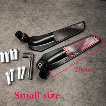범용 고정 바람 윙 가와사키 Z750R Z750S Z1000 J300 ER6N ER-6N W800 ZRX1200 오토바이 회전 백미러, [02] small size, 02 small size