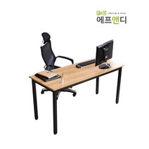 에프앤디 TS 04-W1500 강화유리 책상 사무용책상, 아카시아/블랙