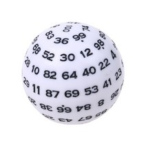 보드 게임 주사위 100 sided polyhedral dice d100 multi sided acrylic dices for table board 롤 플레잉 게임 바 pub, 하얀색