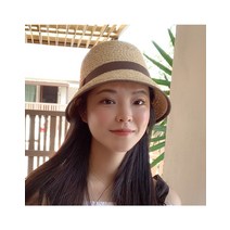 쁘띠 벙거지 버킷햇 여름 여성 여행 라피아 밀짚 모자
