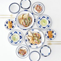 [사라반] 블루봉봉 4인 홈세트 도자기 그릇세트 24p, 블루봉봉홈세트24p[1세트]