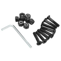 PATIKIL 스케이트보드 하드웨어 키트 2.5cm(1인치) 장착 나사 육각 헤드 볼트 너트 세트 롱보드 크루저용 스패너 포함 블루 6168780033