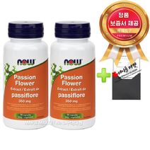 나우푸드 패션 플라워 천연 수면 보조제 멜라토닌 무첨가 350mg 90캡슐+정품보증서, 2통, 350mg 90캡슐