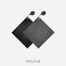 [GOLFUN] 골펀 릴타올(소) 볼클리너 골프 타월 클럽 수건 공닦이, 1. 블랙