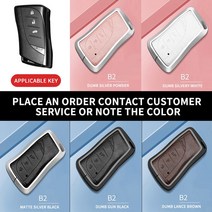 알루미늄 합금 가죽 자동차 키 하우징 렉서스 CT200H GX400 GX460 IS250 IS300C RX270 ES240 용 원격 키 하우징 비즈니스 스타일, B2+silvery