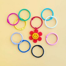 컬러 원터치고리 오픈형 컬러 카드링 30mm 악세사리부자재 키링부자재, 스카이