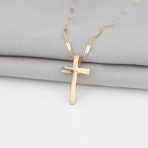 루키스톤 14k 덴피스 십자가 목걸이