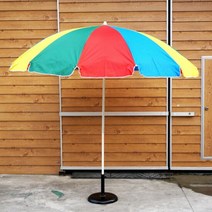 PH105813 1층 마켓 무지개 파라솔 270cm 받침대 별도 그늘막 휴대용파라솔 미니파라솔 접이식파라솔 비치파라솔 파라솔 그늘막 파라솔테이블 낚시파라솔 대형파라솔 원터치그늘막