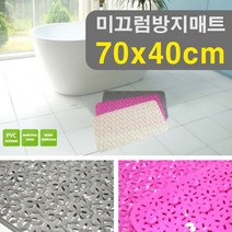 욕실 화장실 낙상방지 미끄럼방지 꽃무늬 욕실매트 미끄럼방지발판, 핑크, 1개