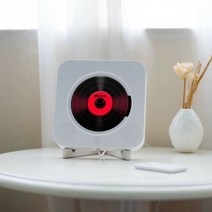 벽걸이cd플레이어 시디 플레이어 벽걸이 투명 Cd 휴대용 무선 벽 장착형 cd 서라운드 사운드 fm 라디오 usb mp3 디스크 음악 원격 제어 스테레오 스피커 홈, 하얀