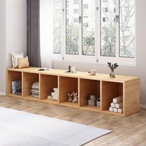 벤치책장 1단책장 1800 책꽂이 가로형 원룸택장 자유, 식스웜 화이트 180x40x40