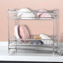 실용적인 디자인 접시 식기 정리함 식기건조대 설거지 그릇건조 원룸, 상품선택, 2단 정면형