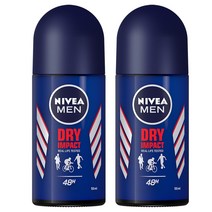 니베아 맨 데오드란트 롤온 드라이 임팩트, 50ml, 2개