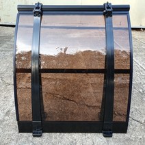 캐노픽스 550x1400 창문 비가림막 차양막 테라스 캐노피, 렉산_브라운/브라켓_블랙/파이프_블랙