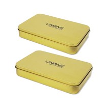 LW 메탈 스틸 골프 티케이스 2개 골프티 보관 수납, 슬림골드 2개
