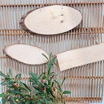 [왓위셀] 감성 캠핑 문패 나무 목재 간판 이름표 안내판, 03. 나무팻말 C타입(34-38CM)