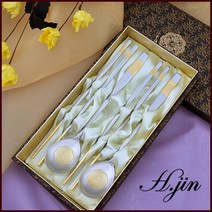 H.jin 쌍학 금수저세트 (부모님 숟가락 젓가락) 환갑 칠순 팔순 구순 결혼식 답례품 단체선물 모임 행사기념품, 1세트
