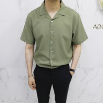 아도르클래식 반팔 라이트 9컬러 노카라 여름 파자마 시원한 셔츠