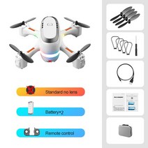 입문 연습용 드론 ZLLRC-레인보우 미니 드론 2021 480 P HD 듀얼 카메라 와이파이 FPV 하이트 홀드 원, 11 White No Camera 2B