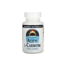 Source Naturals Acetyl L-Carnitine 500mg 60 Tablets Dairy-Free Egg-Free
