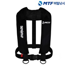 씨울프 MTF 자동팽창식 구명조끼 KOMSA인증, 블랙