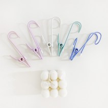 루쓰리빙 제로웨이스트 다용도 집게 행주 감성 파스텔 색상 5종, 01.화이트집게