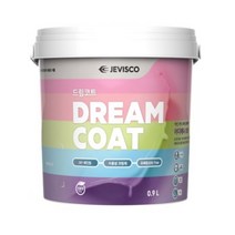 제비스코 친환경 항균페인트 드림코트 0.9L, 에그쉘광노랑, 1개