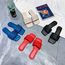 아망슈 데일리 스퀘어 쪼리 여자 여름 왕골 꽃모양 편한 예쁜 발편한 발가락 안아픈 캐주얼 오픈 토 플랫 편안한 비치 슬라이드 플롭 여성 슬리퍼