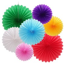 페이퍼휠 페이퍼팬 파티팬 생일 파티 장식 소품 모빌, 페이퍼휠(중)옐로우