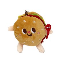 라라콩 햄버거 인형 귀여운 키링 열쇠고리, FREE, 베이지