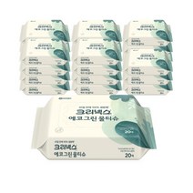 [블리스하이] 크리넥스 에코그린 생분해 물티슈 20매 24팩, 물티슈20매 24팩