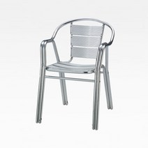 CEA-023 두줄 알루미늄 암체어, 실버