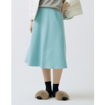 21FW 블루 단색 울혼방 밴딩스커트 HSSK1D031B2