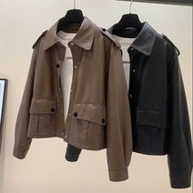 DarjinQD 여성자켓 캐주얼 라이더 점퍼 집업 데일리 크롭점퍼 재킷 간절기 빅사이즈