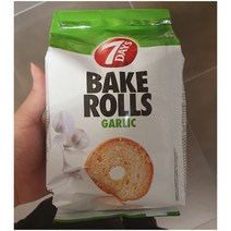 (독일마트) 7 DAYS 세븐데이즈 베이크 롤 갈릭 구운 비스킷 과자 250g 4팩 Bake Rolls Garlic