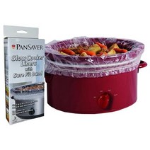 PanSaver 48팩 일회용 슬로우 쿠커 라이너 크록팟 라이너 슈어 핏 밴드 포함 스몰 쿼트 쿠커 라이너 - KOFK 코셔 인증, 기본
