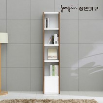 장인가구 프린스 400 5단 수납형 책장, 오크화이트
