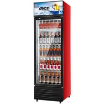 냉장고 쇼케이스 얇은냉장고 아이스 투명 디스플레이 268L, 388L 블랙 레드 직접 냉각 스타일